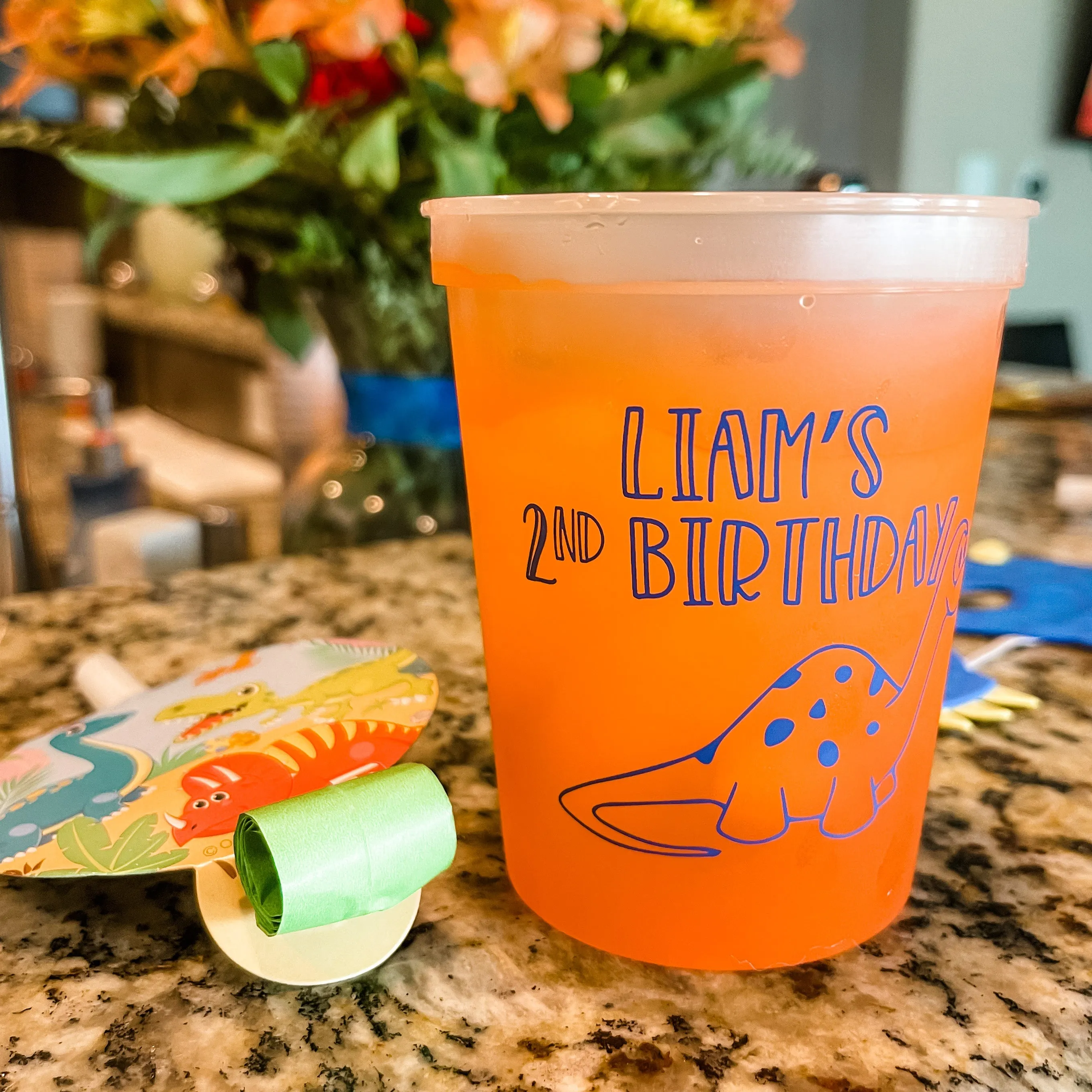 2 Rex Roar Birthday Color Changing Cups