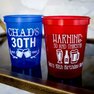 30 & Thirsty Stadium Cups