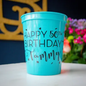 50th Birthday Party Stadium Cups