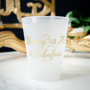 70 and Fabulous Party Cups