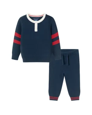 Andy & Evan Henley Sweater & Pant Set