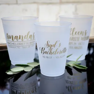 Bachelorette Party Custom Frost Flex Cups