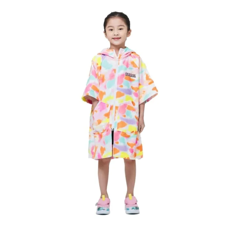 Barrel Kids Swell ZipUp Poncho Towel-FEATHER PINK