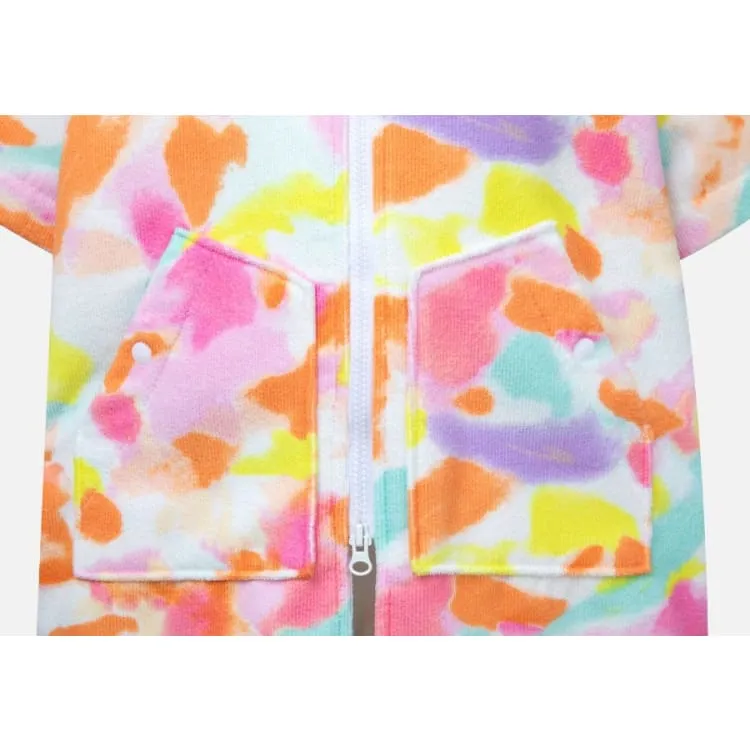 Barrel Kids Swell ZipUp Poncho Towel-FEATHER PINK