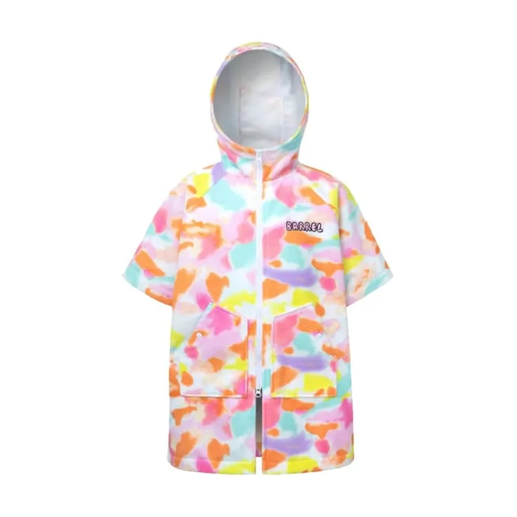Barrel Kids Swell ZipUp Poncho Towel-FEATHER PINK