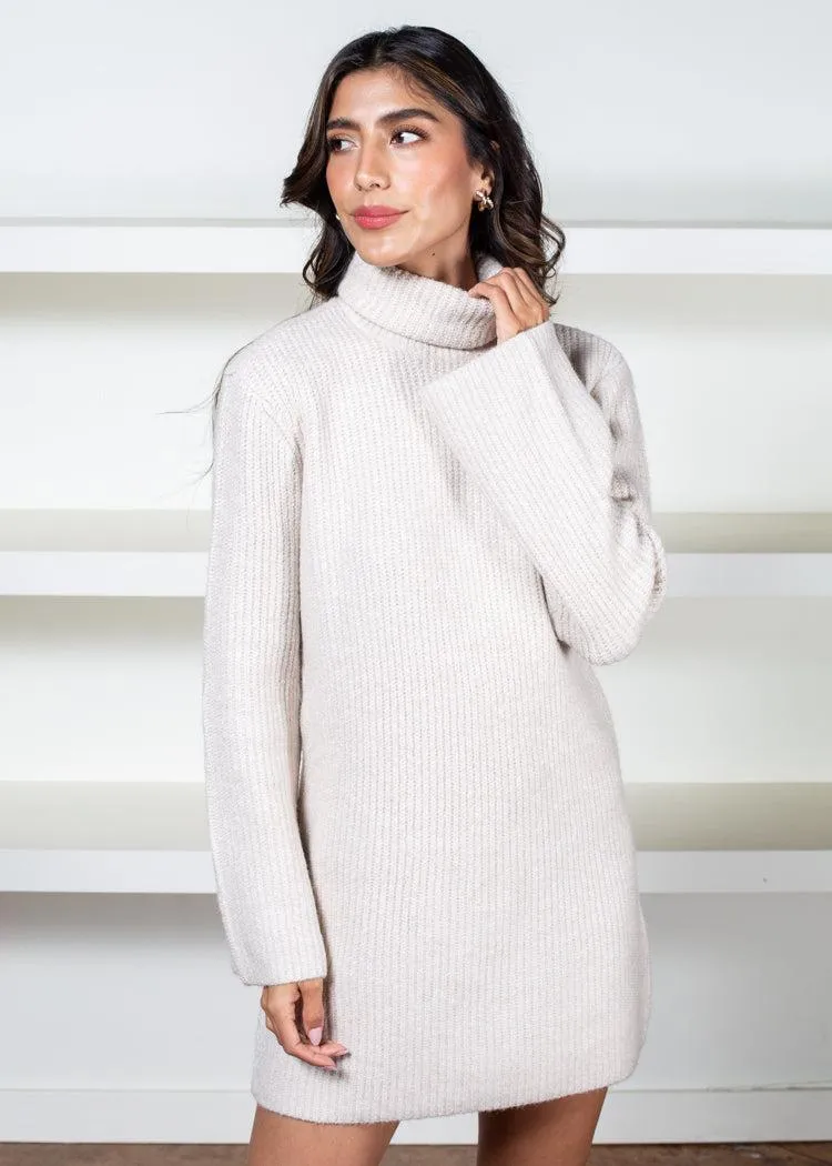 BB Dakota The Abbie Sweater Dress- Oatmeal