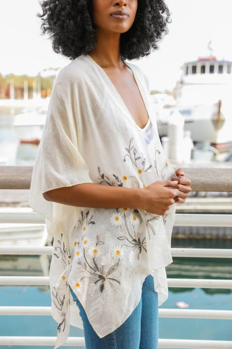 Bestselling Spring Daisy Woven Kimono  Chic Cardigan