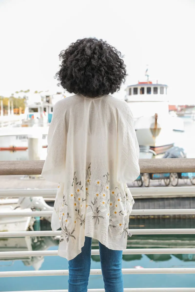 Bestselling Spring Daisy Woven Kimono  Chic Cardigan