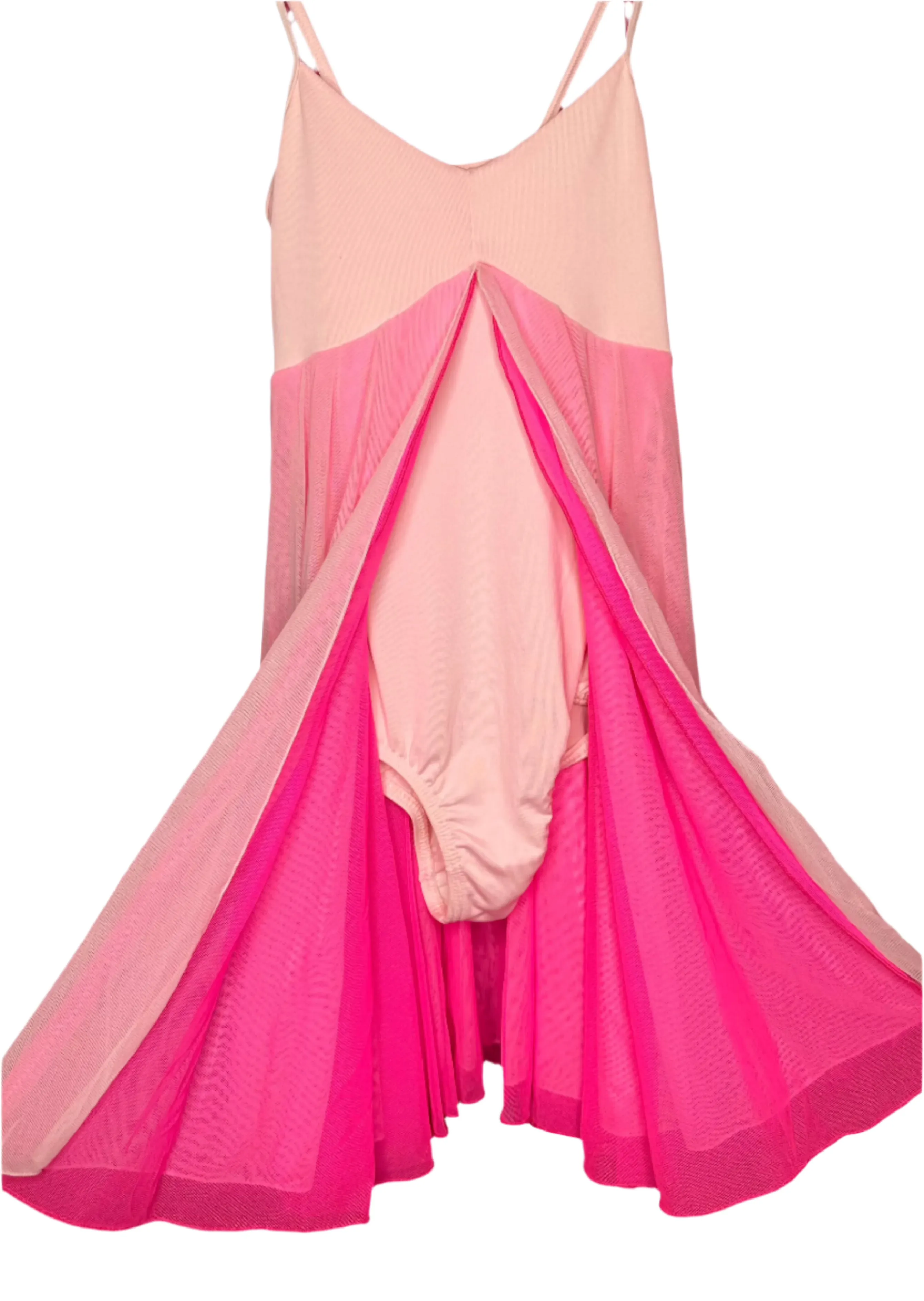 Bodywrappers Contrasting Layered Dress #P706