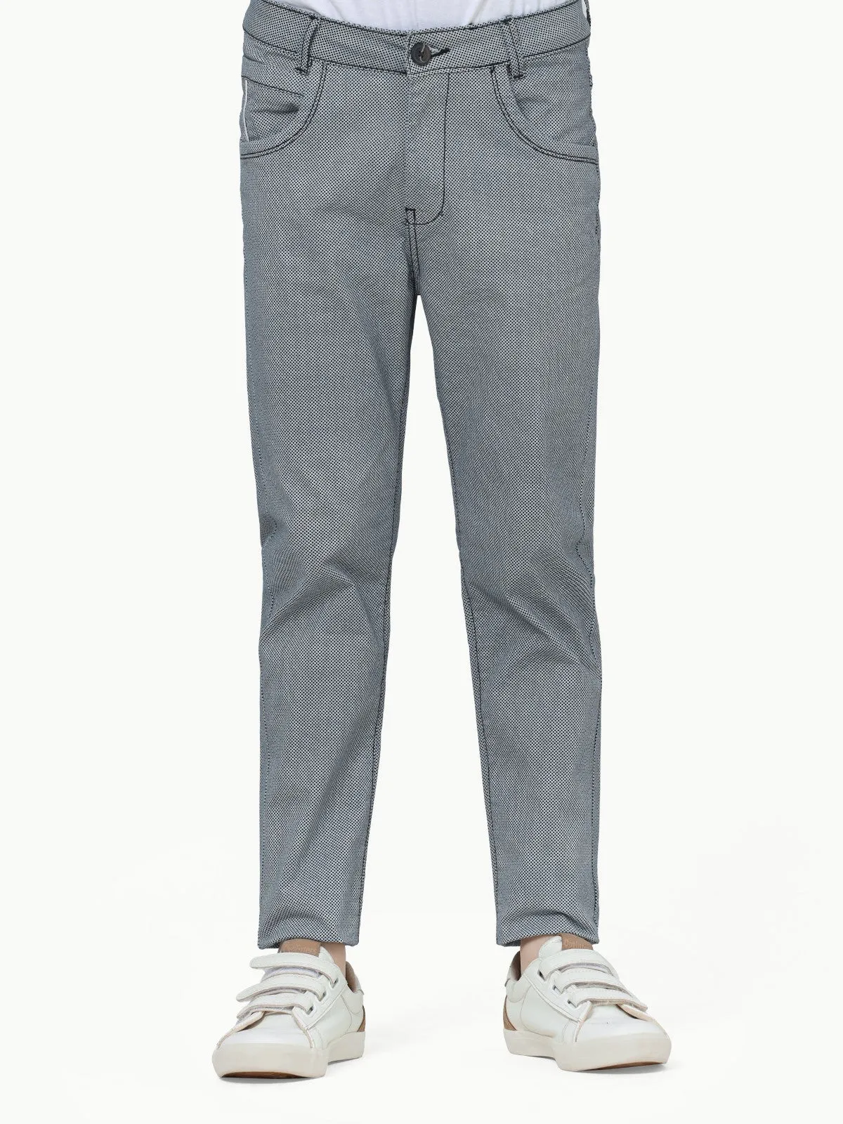 Boy's Navy & White Chino Pant - EBBCP23-013