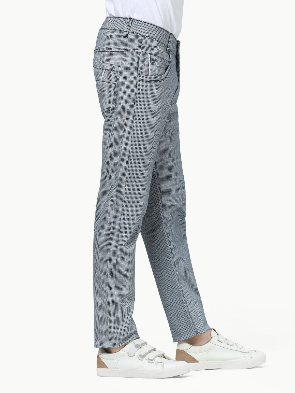 Boy's Navy & White Chino Pant - EBBCP23-013