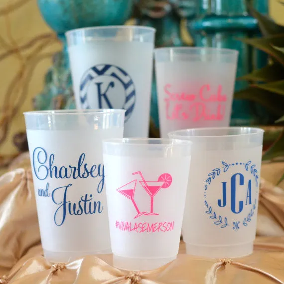 Bride and Groom Names Shatterproof Cups