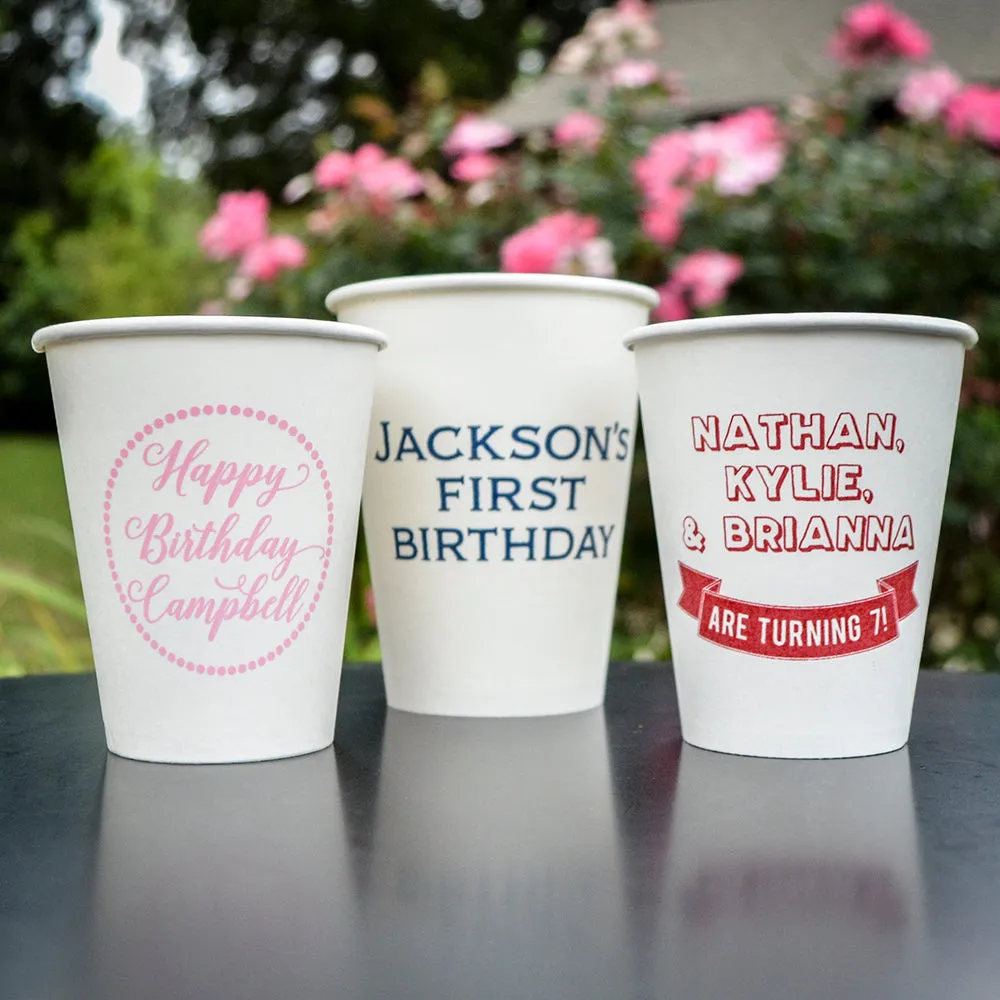 Children's Birthday Party Paper Cups