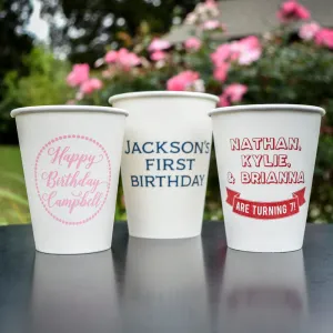 Children's Birthday Party Paper Cups