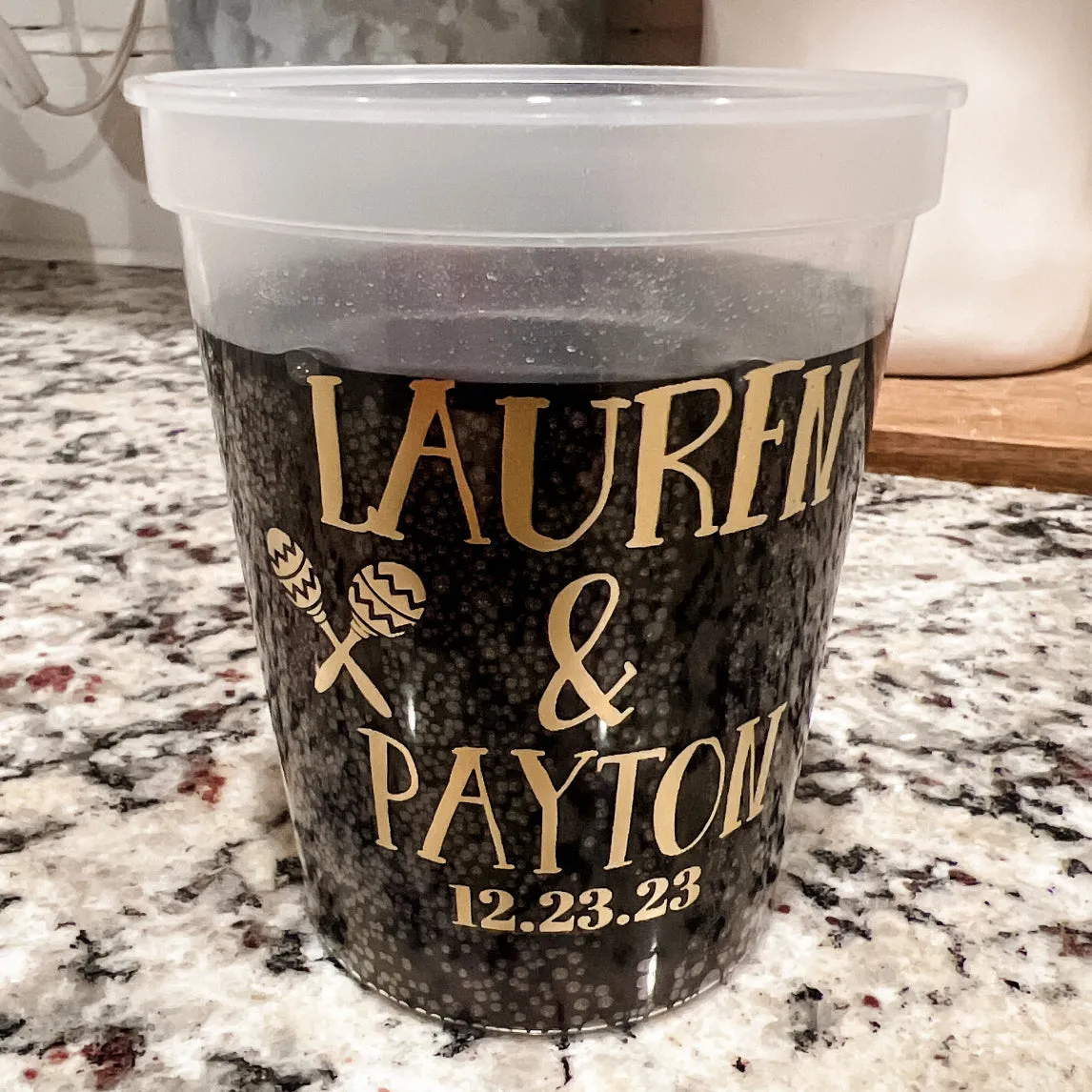 Clear Fiesta Names Clear Stadium Party Cups