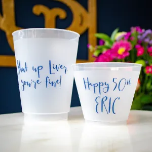 Custom 50th Birthday Frosted Cups