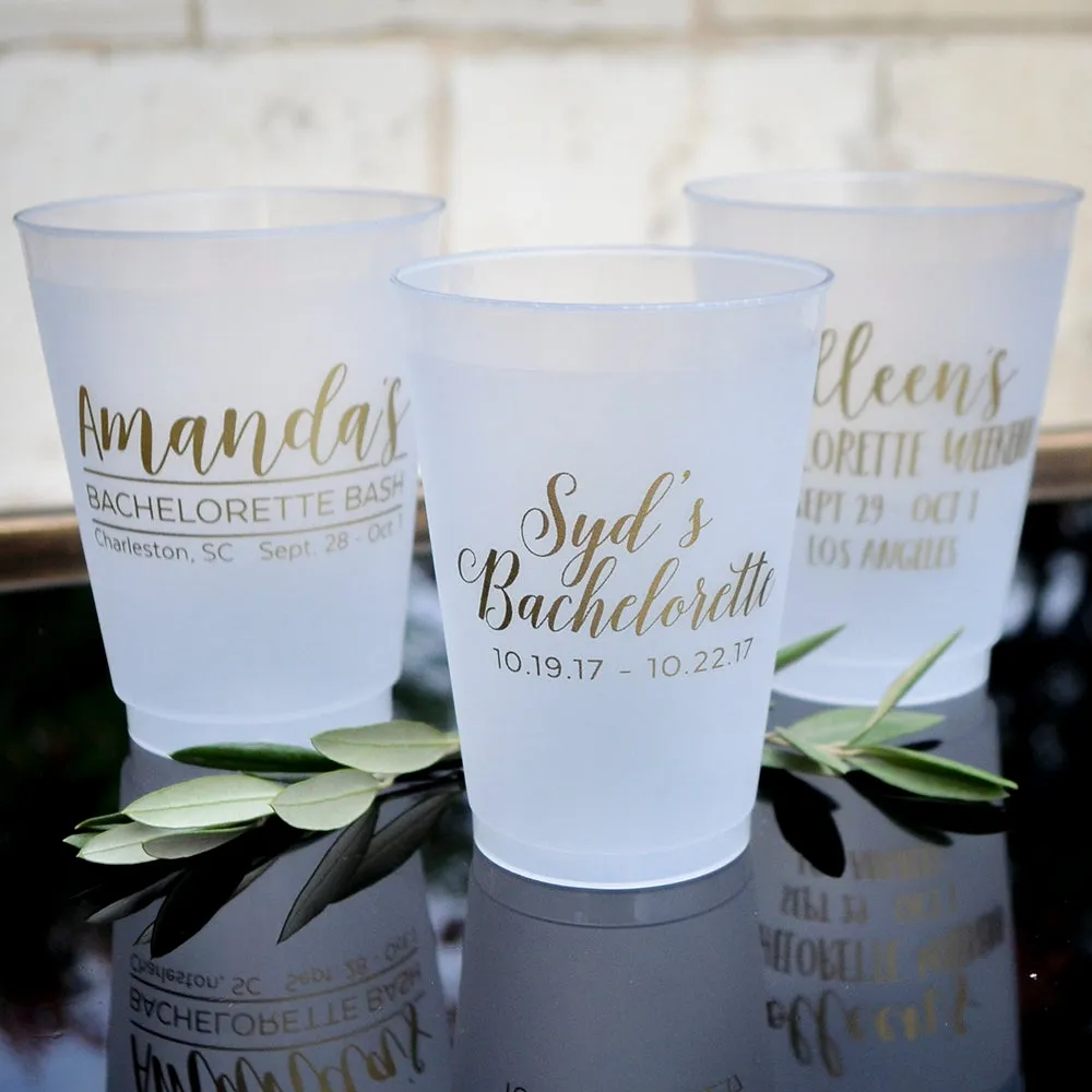 Custom Bachelorette Party Shatterproof Cups
