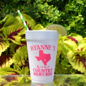 Custom Bachelorette Weekend Foam Party Cups