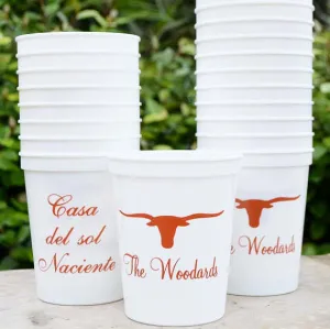 Custom Family Pride Plastic Stadium Cups