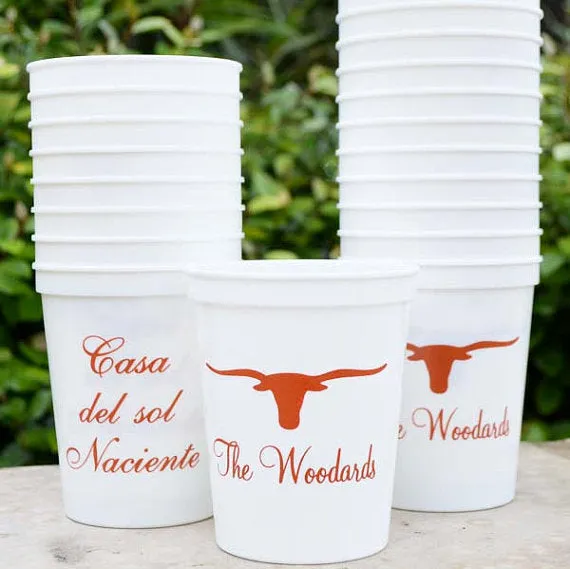 Custom Family Pride Plastic Stadium Cups