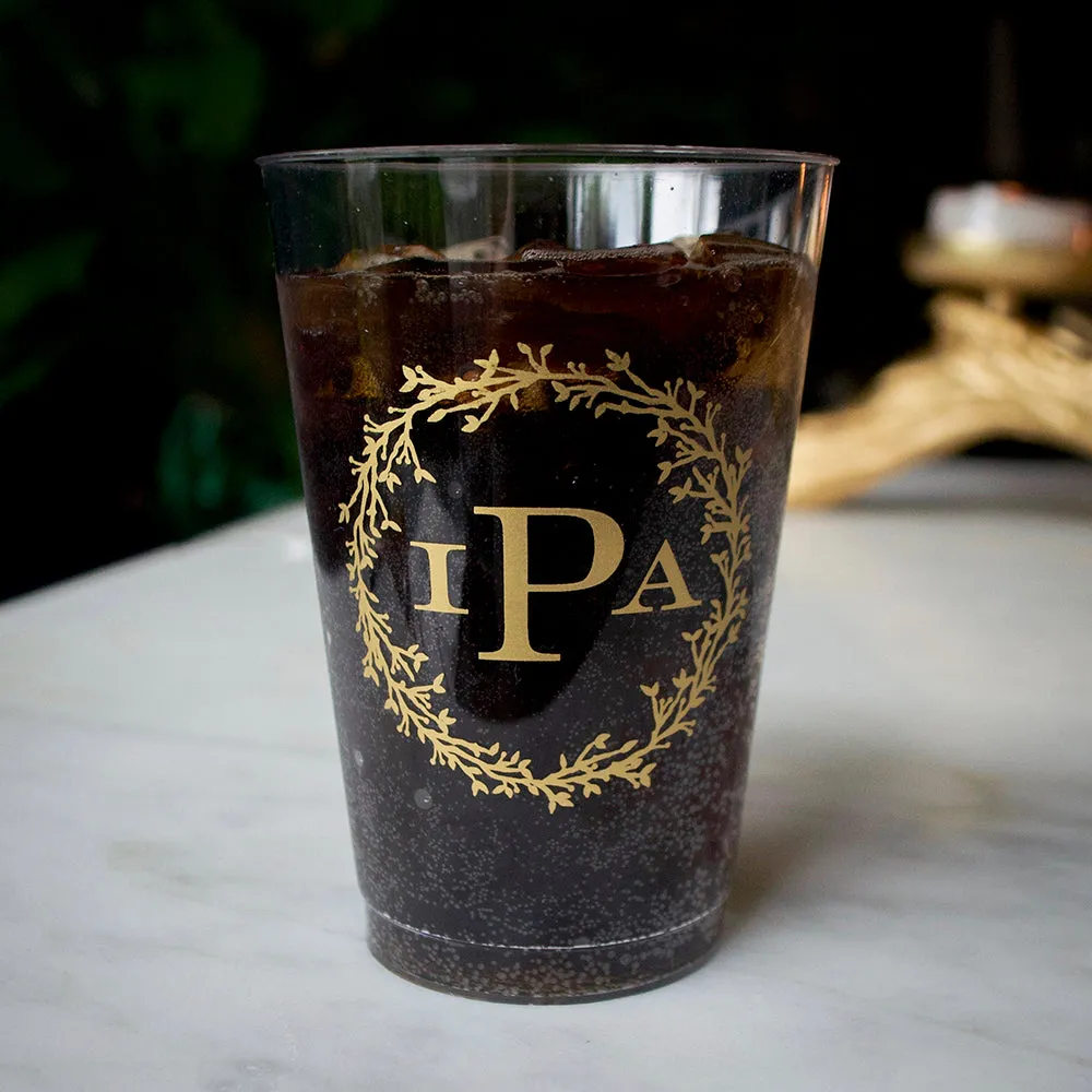 Custom Floral Wreath Hard Plastic Cups