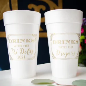 Custom Frame Design Styrofoam Cups