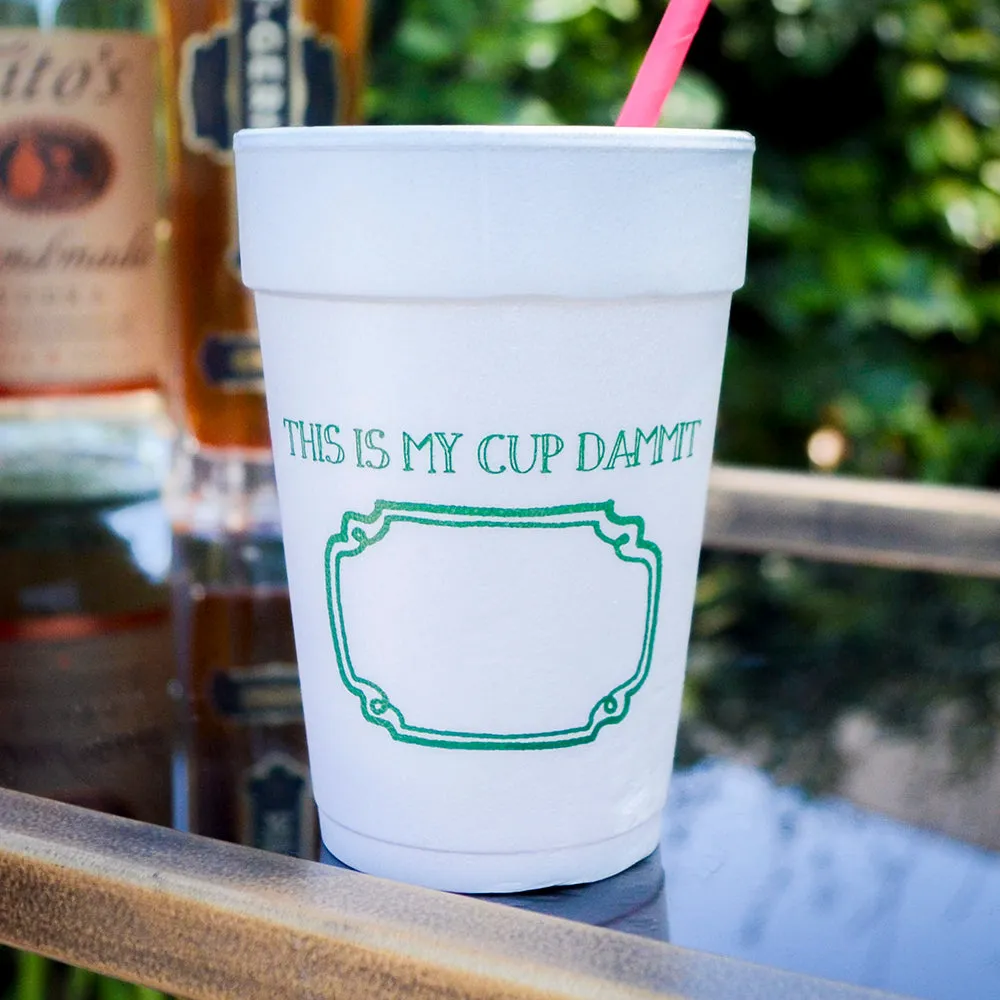 Custom Monogram Foam Cups