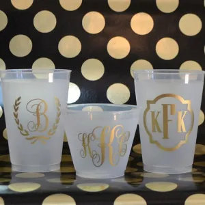 Custom Monogram Frost Flex Cups
