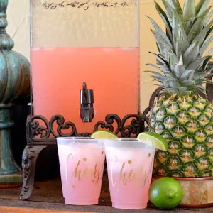 Custom "Cheers" Shatterproof Plastic Cups