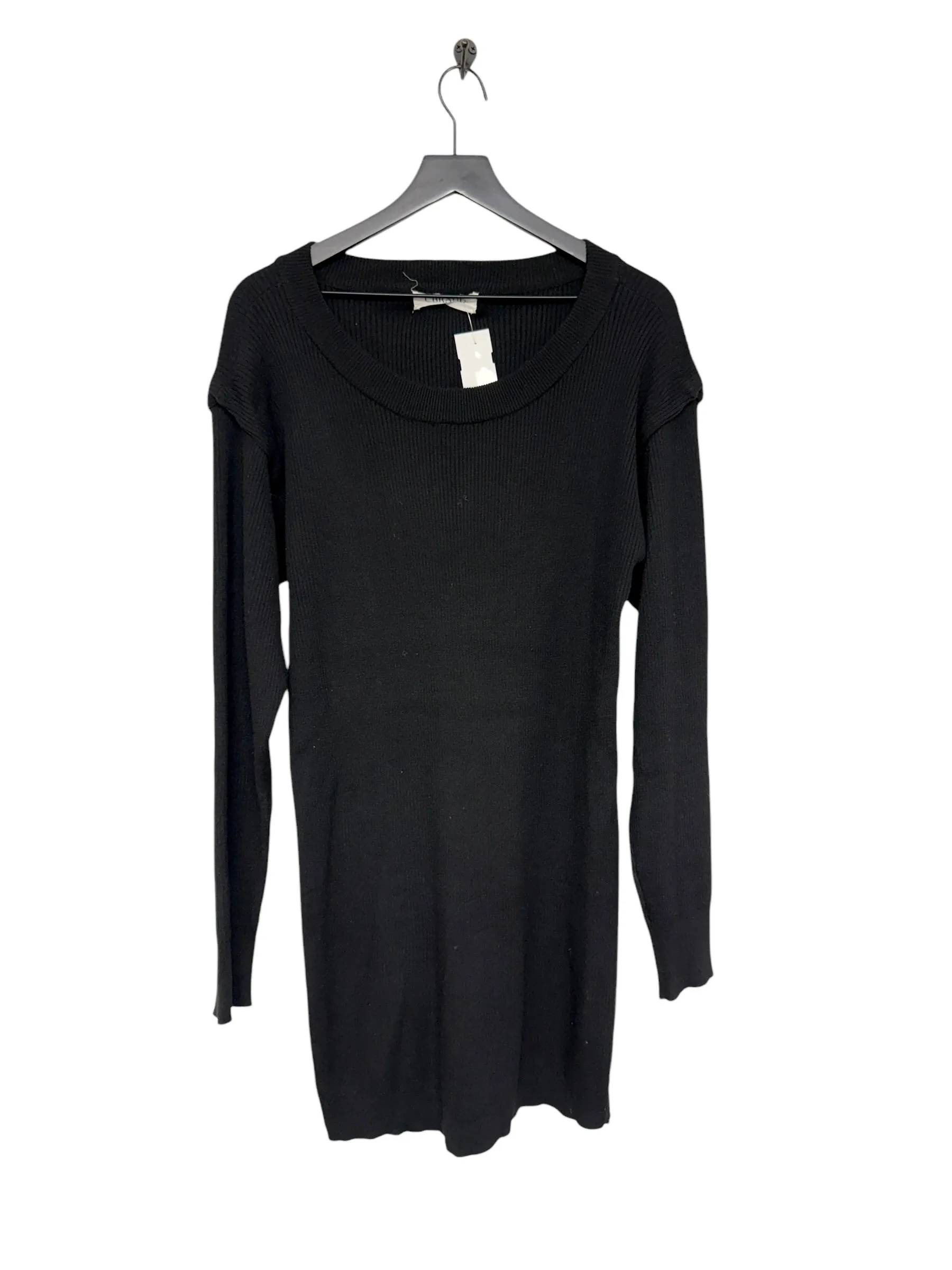 Dress Sweater By Clothes Mentor In Black, Size: L