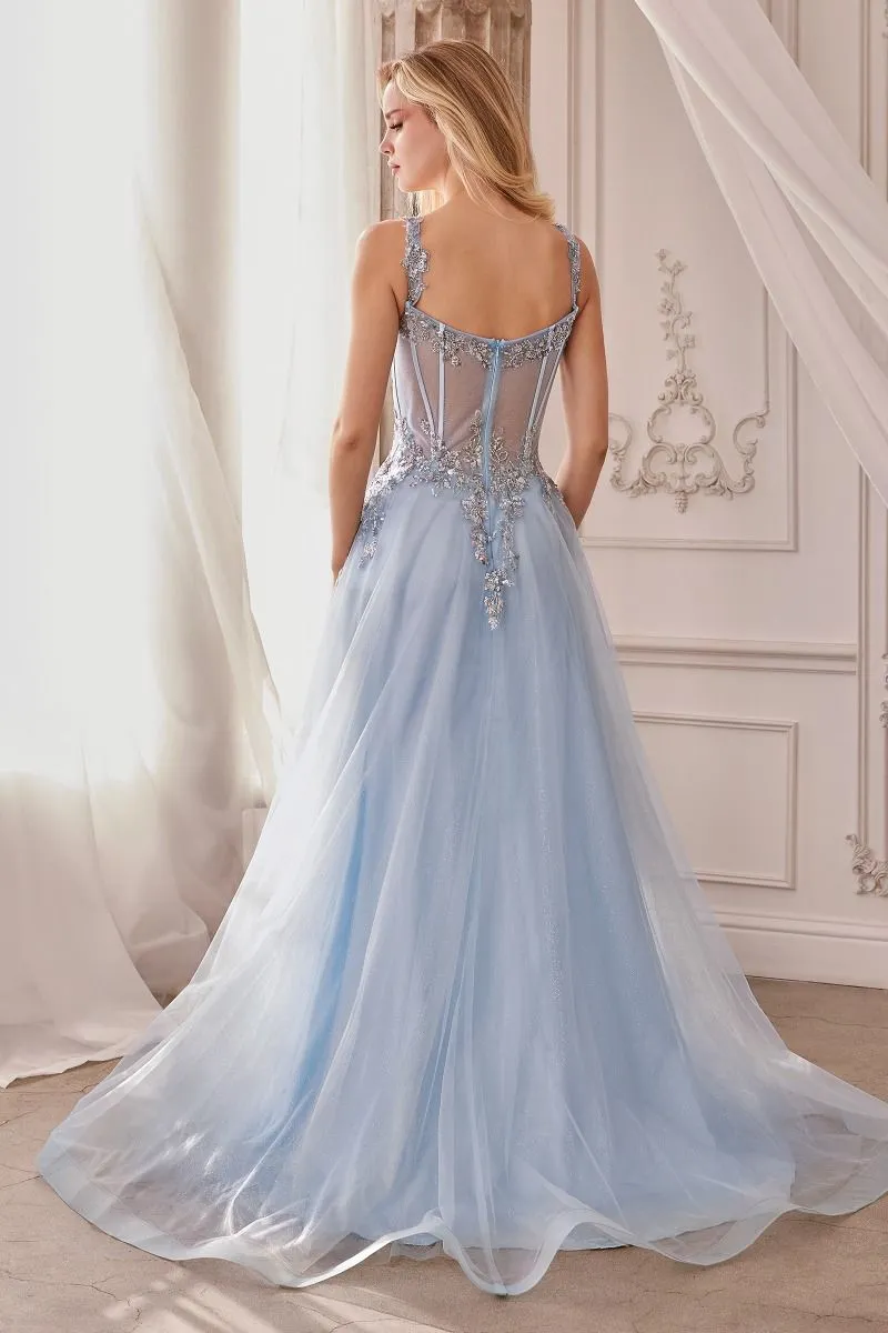 EMBELLISHED A-LINE TULLE BALL GOWN CDA1258