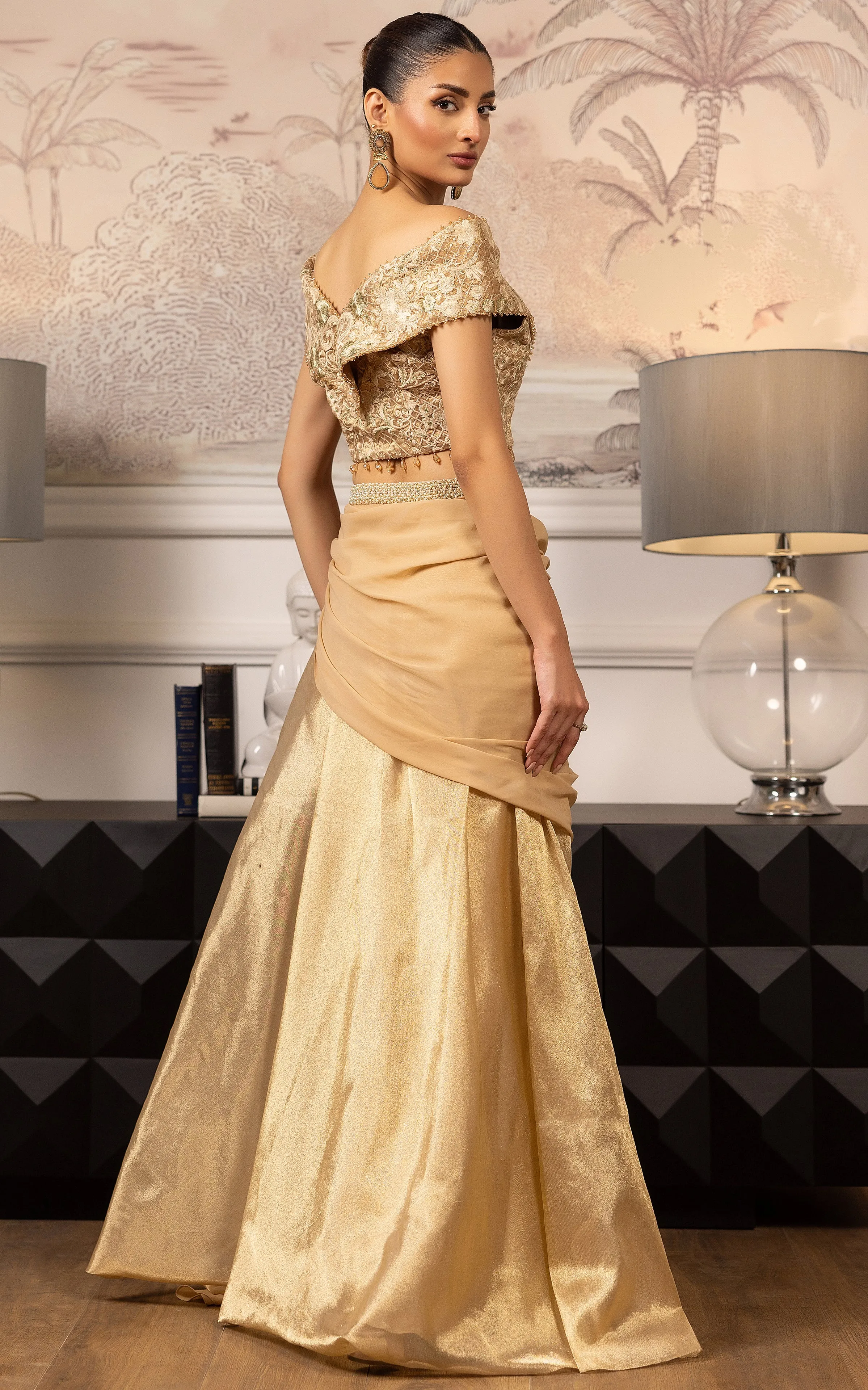 Embroidered Blouse With Skirt