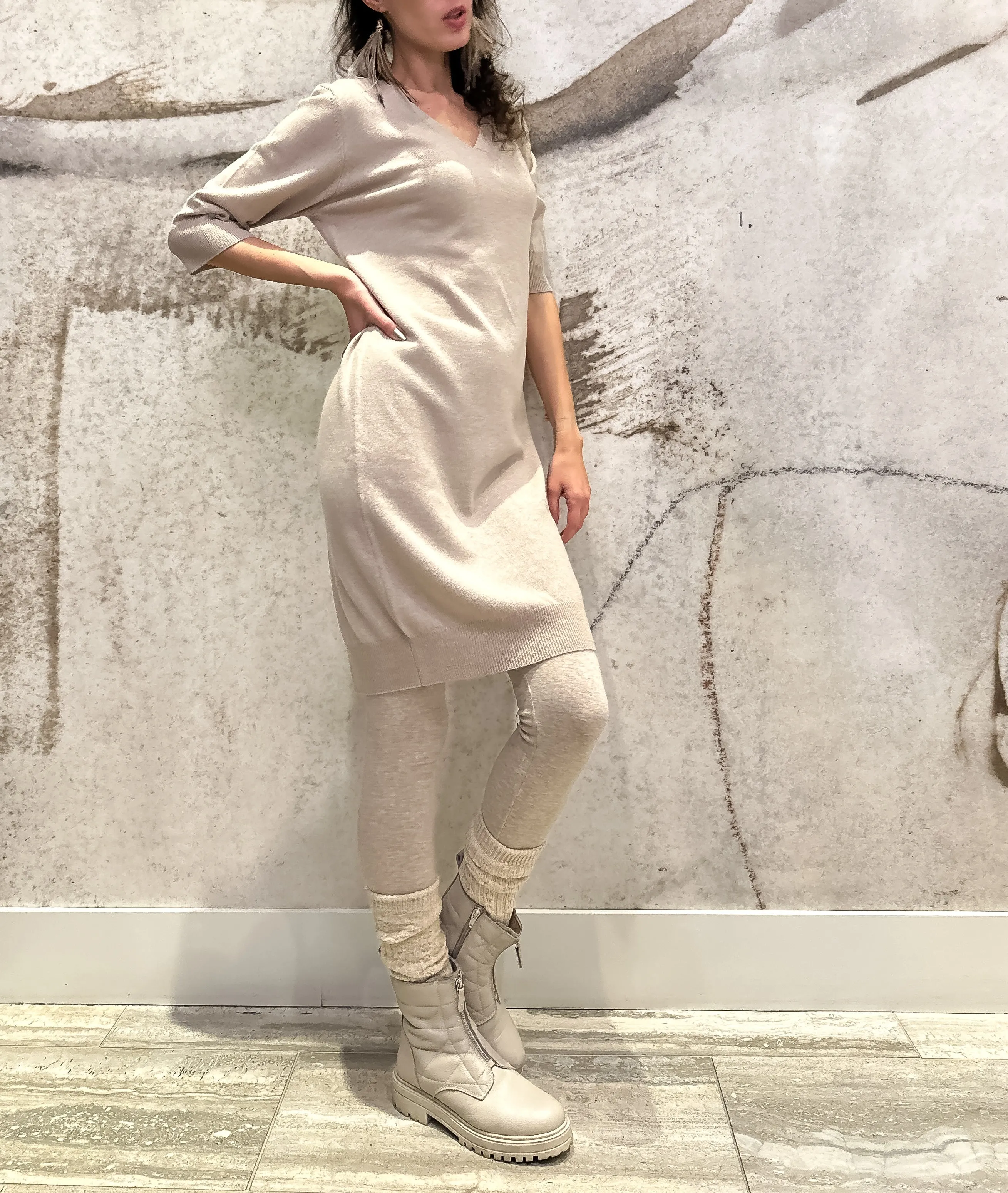 Lightweight 100% Cashmere Sweater Dress