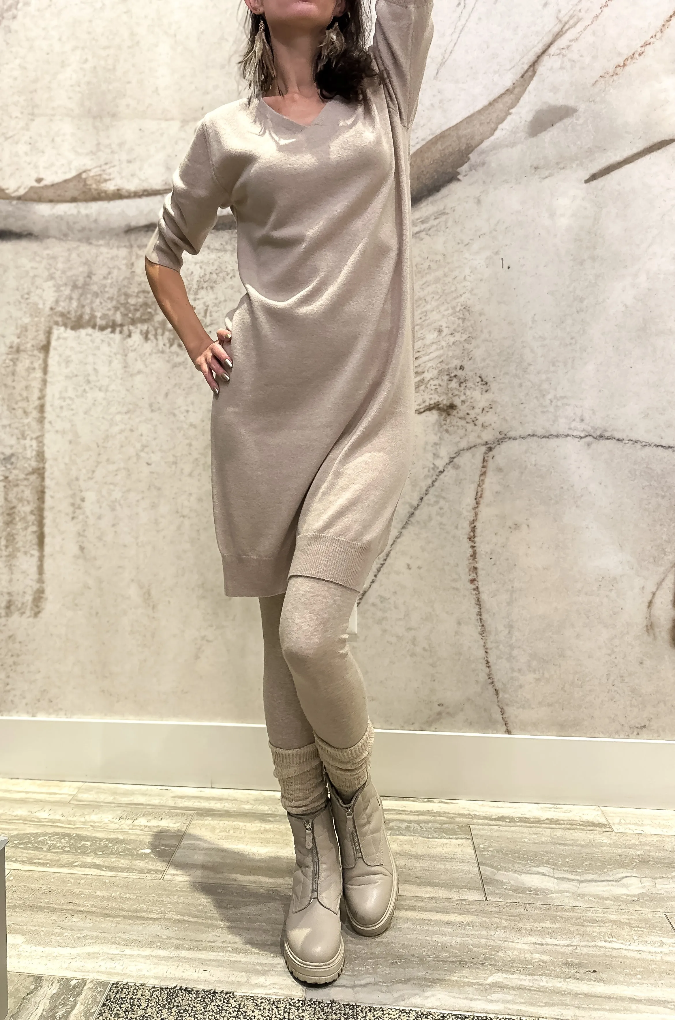 Lightweight 100% Cashmere Sweater Dress