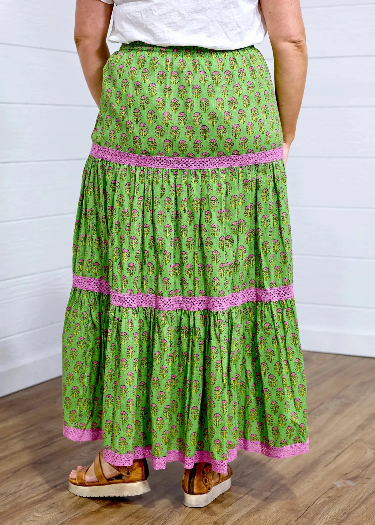Madison Green Maxi Skirt
