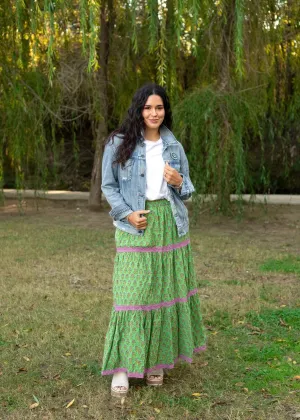 Madison Green Maxi Skirt