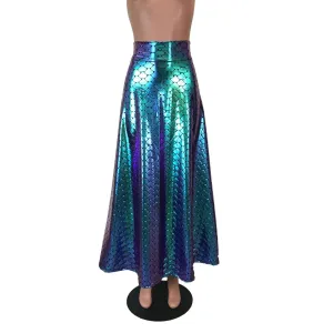 Maxi Skirt - Holographic Mermaid