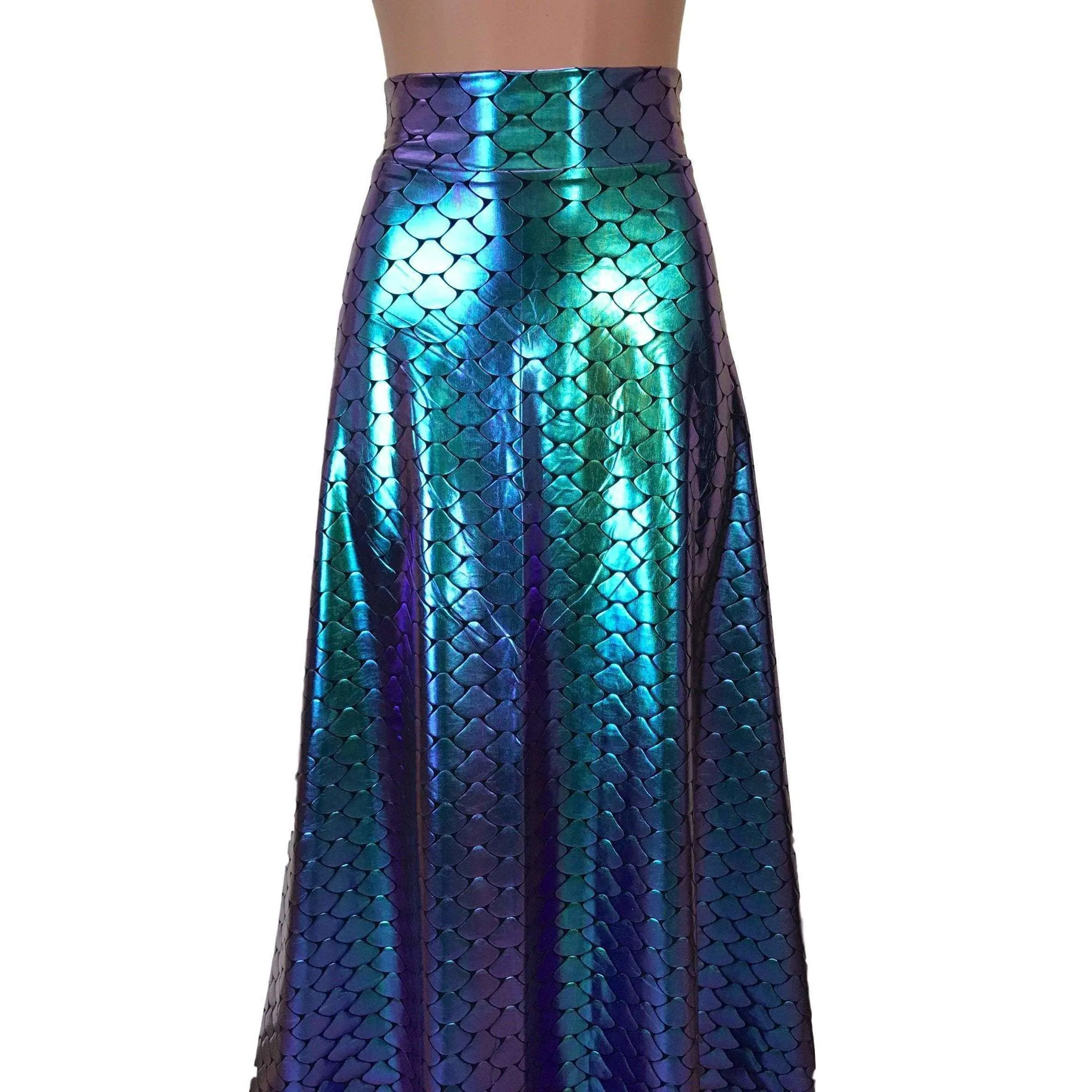Maxi Skirt - Holographic Mermaid