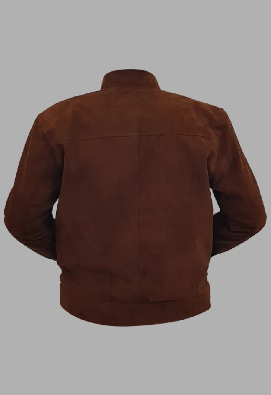 Men's Fashion Brown Suede Slim Fit Racer Leather Jacket