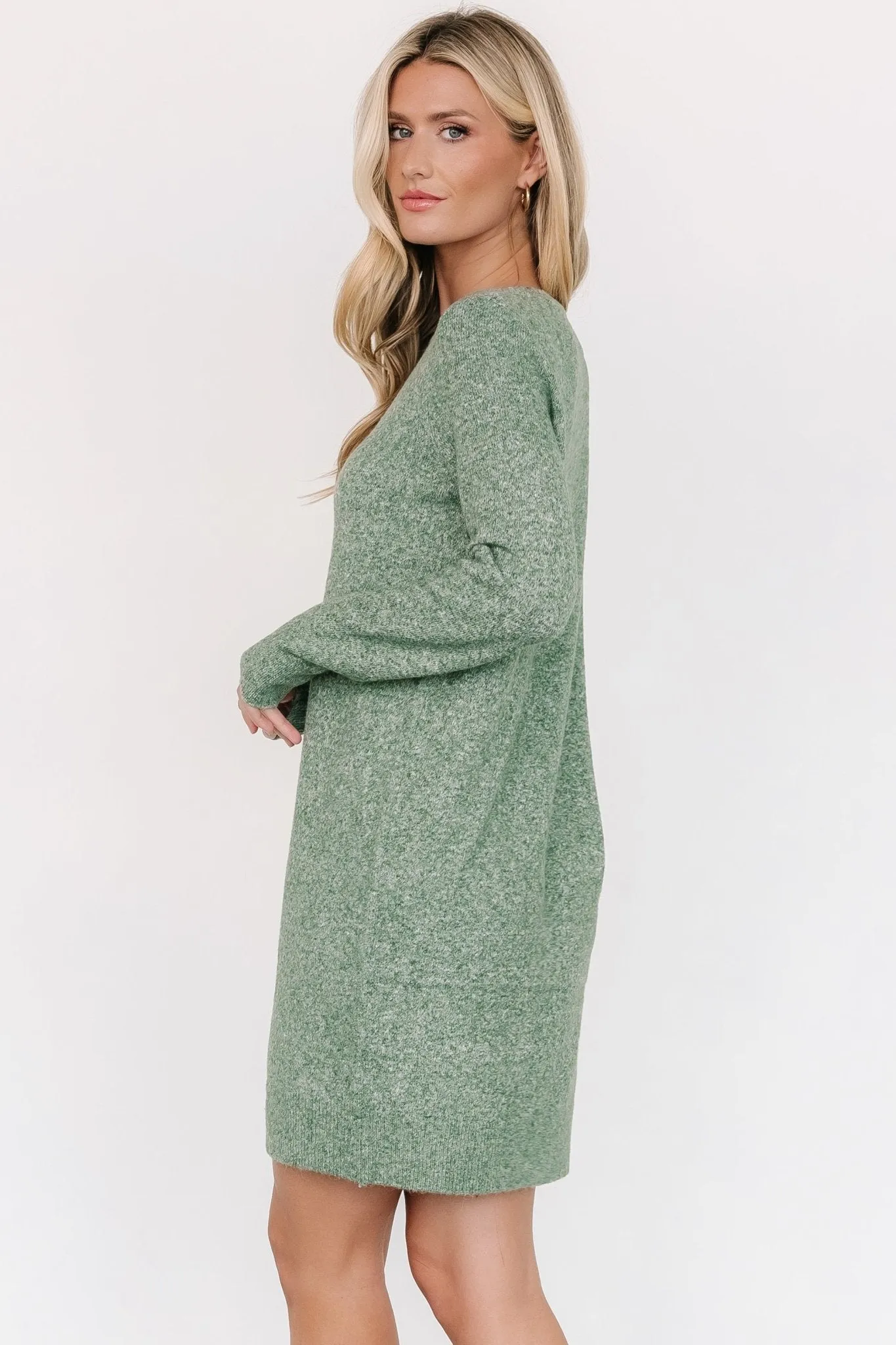 Miller Sweater Dress | Heather Green