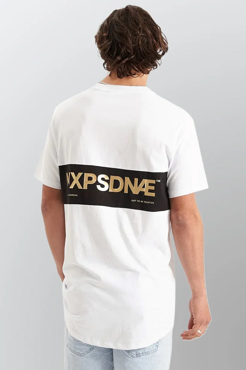 NENA & PASADENA Mens Mercenary Cape Back Tee - White