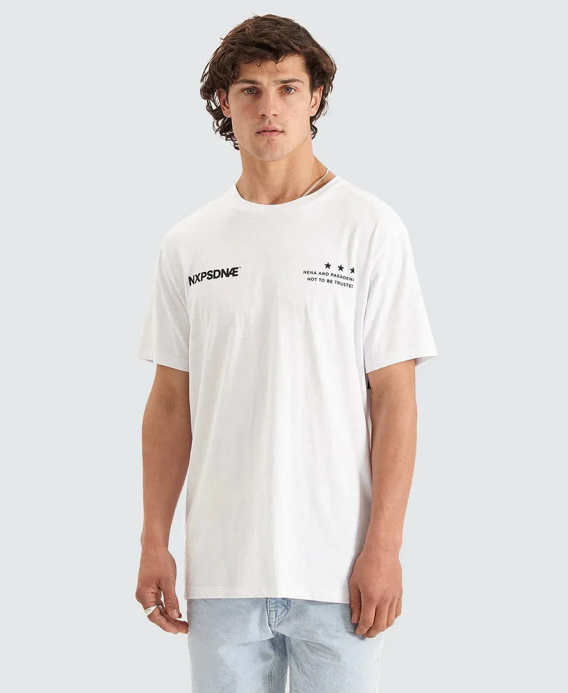 NENA & PASADENA Mens Mercenary Cape Back Tee - White