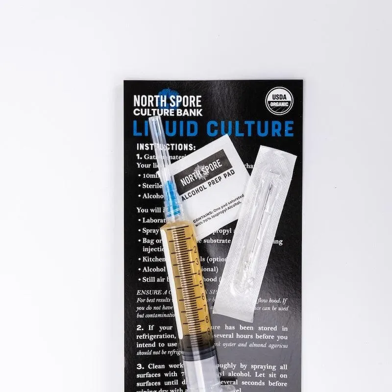 Organic Elm Oyster Mushroom Liquid Culture Syringe
