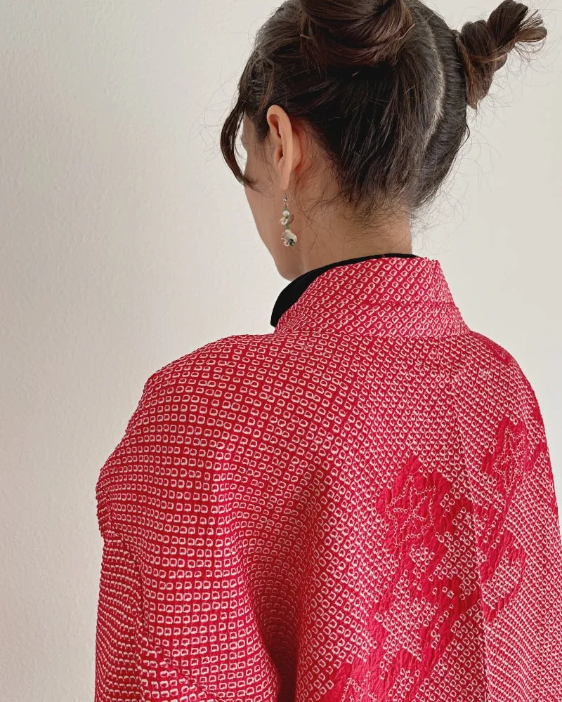 Origami crane lining Haori Kimono Jacket