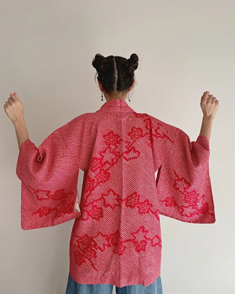 Origami crane lining Haori Kimono Jacket