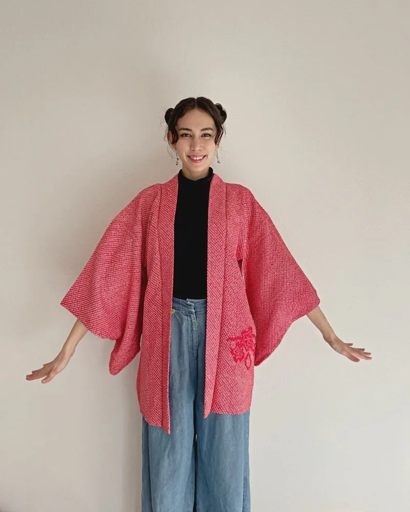 Origami crane lining Haori Kimono Jacket