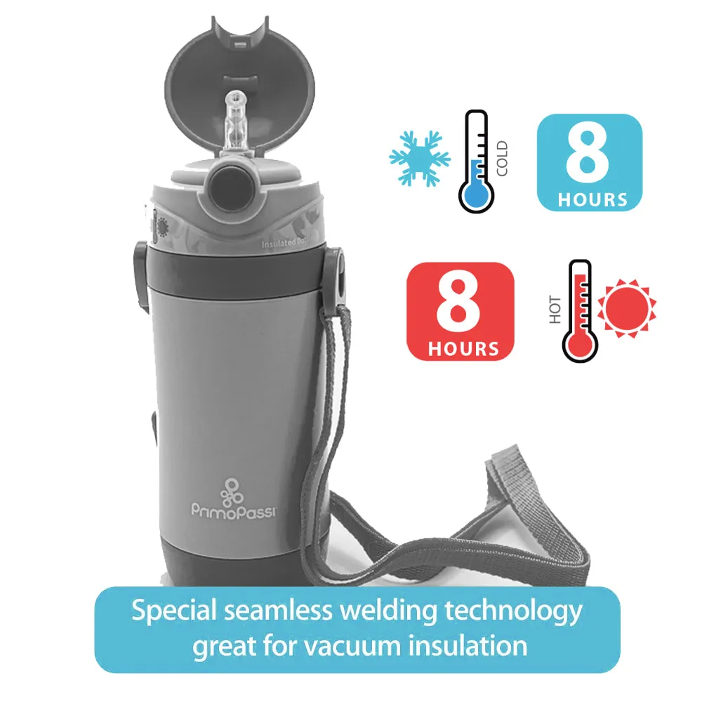 Primo Passi - Insulated Straw Bottle, Grey