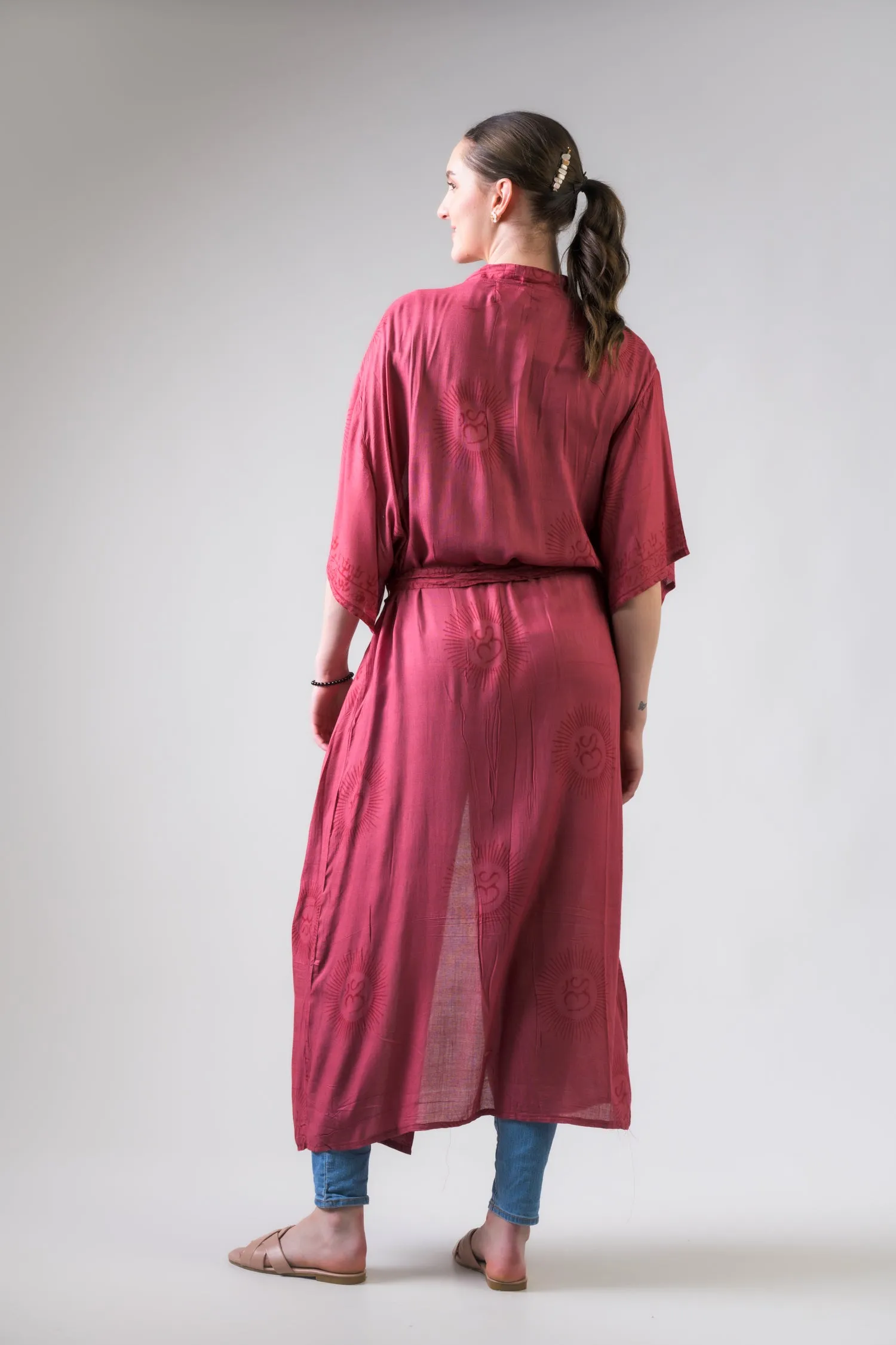 Rhea Short Sleeve Om Kimono