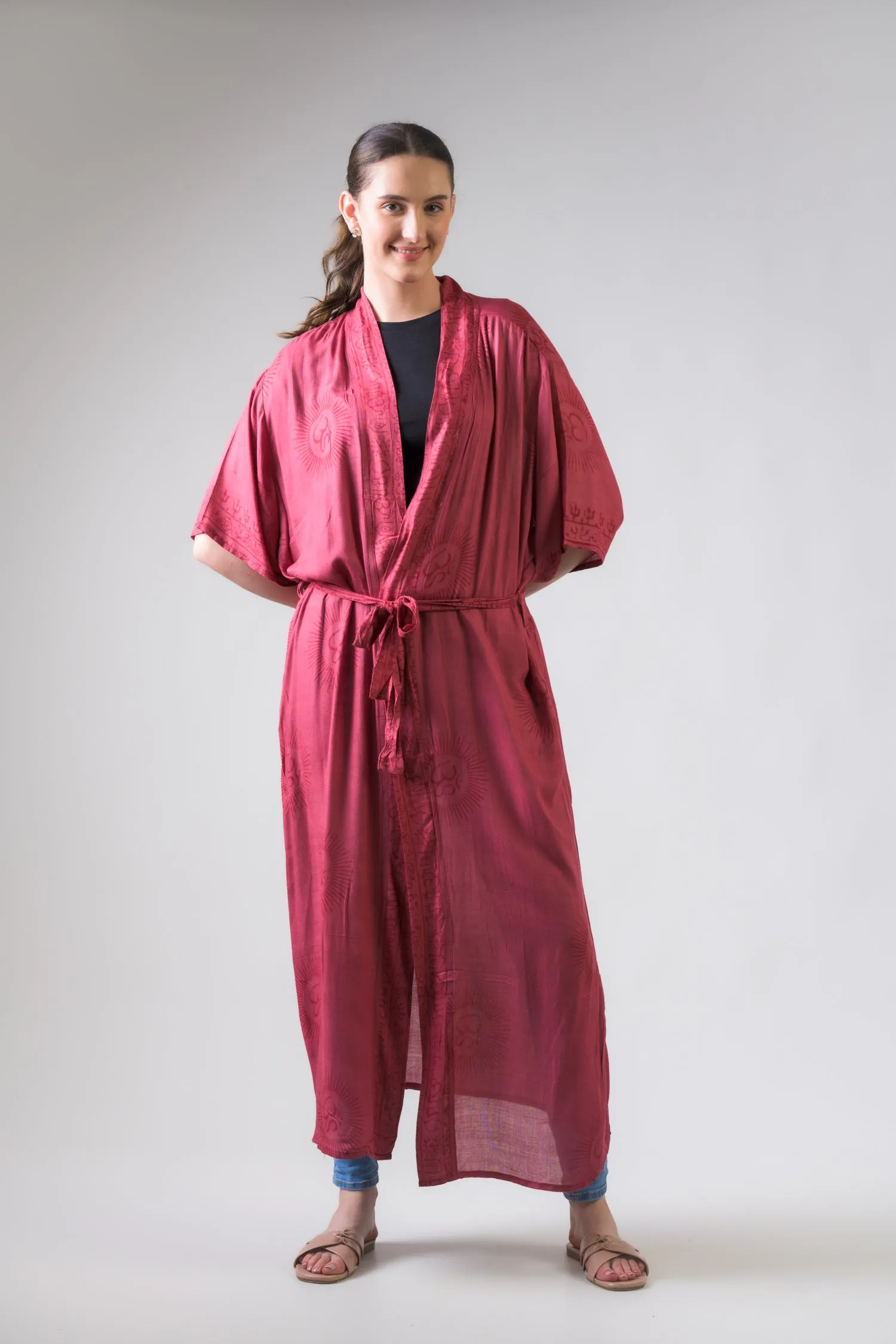 Rhea Short Sleeve Om Kimono