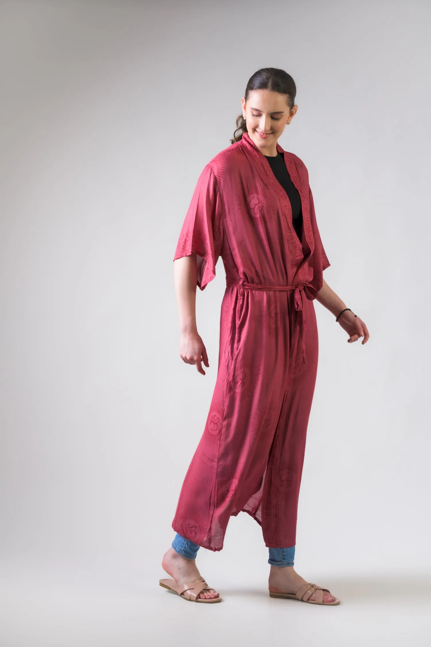 Rhea Short Sleeve Om Kimono